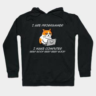 I Are Programmer Computer Cat Beep Boop funny Hoodie